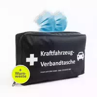 Karat Kfz Verbandtasche Erste Hilfe Set Din 13164:2022 Mit Zwei Masken Und Warnweste