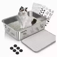 Katzenklo Edelstahl Xxl 60x40x15cm Offener Typ 60×40&#x 1 st