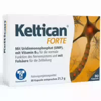 Keltican Forte Kapseln mit Uridinmonophosphat Ump , Vitamin B12 und Folsäure zur Unterstützung der Nervenregeneration