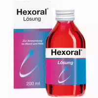 Hexoral Lösung bei Entzündungen in Mund und Rachen