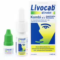 Livocab Direkt Kombi Augentropfen & Nasenspray bei Allergien, Z B Heuschnupfen, Hausstaubmilben oder Tierallergie