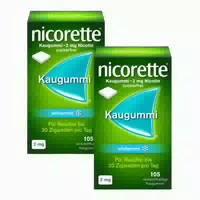 Nicorette Kaugummi 2mg Whitemint Dp 2x105 St