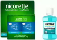 Nicorette Freshmint 4mg 80 Lutschtabletten Gratis Listerine Cool Mint 80 ml