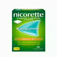 Nicorette Kaugummi 4mg Freshfruit zur Rauchentwöhnung 30 st