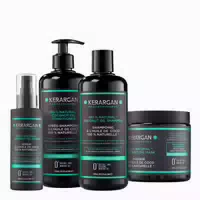 Kerargan Feuchtigkeitsspendendes Set Shampoo, Spülung, Maske & Serum mit Kokosöl