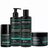 Kerargan – Feuchtigkeitspflege Set mit Shampoo, Conditioner, Maske & Serum mit Kokosöl