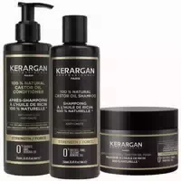 Kerargan – Komplettset mit Shampoo, Conditioner, Maske & Serum mit Rizinusöl