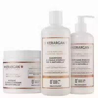 Kerargan Trio Disziplinierendes Shampoo, Maske & Leave in mit Arganöl