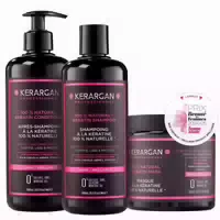 Kerargan Trio Shampoo, Spülung & Maske mit Keratin