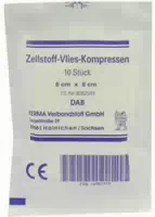 Zellstoff Vlies Kompressen 6 X 8 cm Unsteril 10 Kompressen