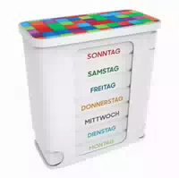 Kerpers Pillendose Pillenturm 7 Tage Bunt