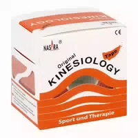 Nasara Kinesiologie Tape 5 m X 50 mm Orange 1 st