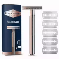 King C Gillette Rasierhobel 5 Ersatzklingen