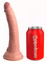 Naturdildo „7“ Dual Density Silicone Cock“ Mit Extra Starkem Saugfuß