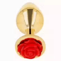 Kink Analplug mit Roter Rose