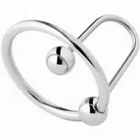 Kiotos Kiotos Steel Spermastopper mit Eichelring Silber m