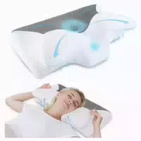 Kissen Nackenstützkissen Memory Foam 60 X 35 X 8 12cm Grau 1 st