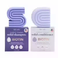Kitsch Purple Toning Shampoo & Conditioner Combo For Color Treated & Grey Hair 91g 77g