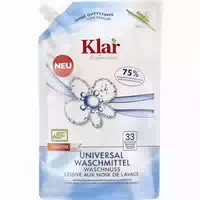 Klar Eco Sensitive Universalwaschmittel Waschnuss 1,5l, ohne Duft, 33 Waschladungen