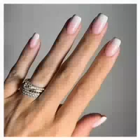 Klebenägel 24 Stück Acryl Französisch Damen Nagelkunst White 1 st