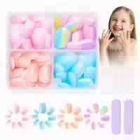 Klebenägel 96pcs Kurz Gelkleber Fullcover Kindernägel Farbe 1 st