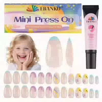 Klebenagel Fake Nägel Kinder 26 Stück Mandel Nackte Blume 1 st