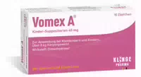 Vomex A Kinder Suppositorien 40 mg bei Übelkeit und Erbrechen 5 st Suppositorien