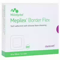 Mepilex Border Flex Schaumverb Haftend 10x10 Cm 10 St Verband