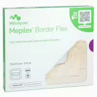 Mepilex Border Flex Schaumverb Haft 7,5x7,5 Cm 5 St