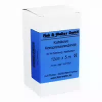 Kompressions Binde 12cmx5m Kohäsiv mit Kurzem Zug