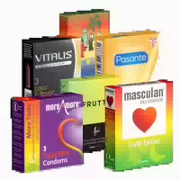 Kondomotheke Fruity Tasty Mega Mix Sixpack Bunte Kondome 18 Kondome 18 st
