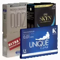 Kondomotheke Latexfreie Kondome 3 Sorten Pack D 19 Kondome 19 st