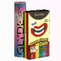 Oral Dams Doppel 2 Sorten Bunte Lecktücher 10 Tücher 10 St