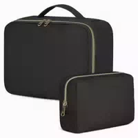 Kulturtasche Damen Kosmetiktasche Schminktasche Schwarz A Sc 1 st