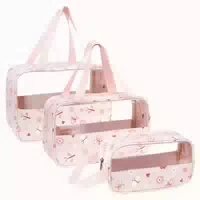 Kosmetiktasche Transparent Pvc 3 Stück Wasserdicht Damen Bed 1 st