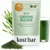 Bio Greens 5in1 Grassaftpulver mit Gerstengras & Weizengras Grüne Superfood Smoothies Glutenfrei