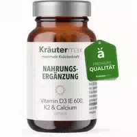 Kräutermax Vitamin D3 Ie 600, K2 und Calcium Kapseln