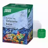 Salus Krafttier Tee Gelassene Katze – Minziger Bio Kräutertee Mit Ashwagandha, 15 Filterbeutel