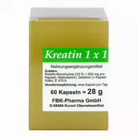 Kreatin 1x1 Pro Tag Kapseln 60 Stück