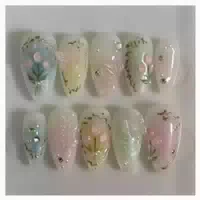 Fingernägel Almond Cat Eye Magnetic Rosenrot Nagelkleber Ya1 1 st