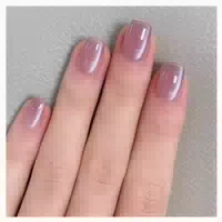 Künstliche Fingernägel Kurz Square French Nude Glitzer Fb21 1 st