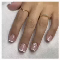 Künstliche Fingernägel Kurz Square Magnetic Nagelkleber Ca B 1 st