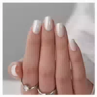 Künstliche Fingernägel Presson Kurz Eckig Glitzer Chrome Nud 1 st
