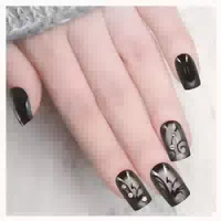 Künstliche Fingernägel Presson 24 Stück Diamanten Schwarz Sc 1 st