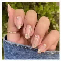 Nägel Künstliche Press On French Ombré Rosa Mandel 24 Stück 1 st