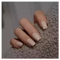 Künstliche Nägel Eckig Kurz Mittel Nude 28 Stück Taupe 1 st