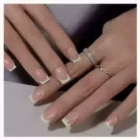 Künstliche Nägel Kurz Eckig French Tip Weiß 30 Stück Französ 1 st
