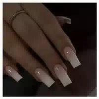 Künstliche Nägel Lang Square Rosa Weiß Verlauf 24er Set mit 1 st