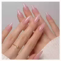 Künstliche Nägel Press On French Ombre Rosa Weiß Mandel 30 O 1 st