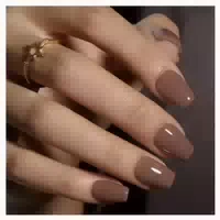 Künstliche Nägel Press On Kurz Sarg Ballerina Set 30 Nude Br 1 st